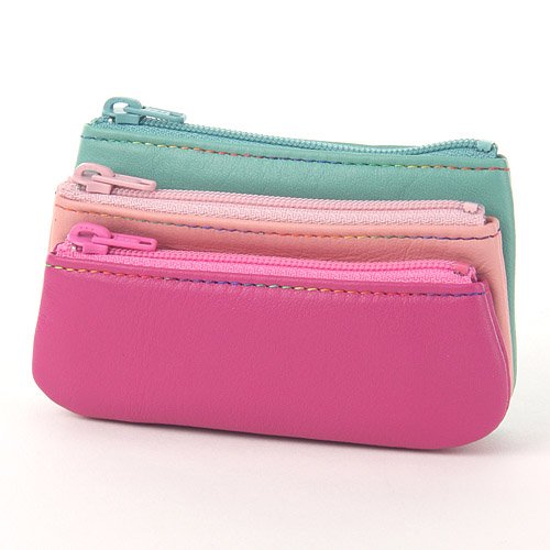 牛革マルチバイカラー 3点小銭入れ - 画像1