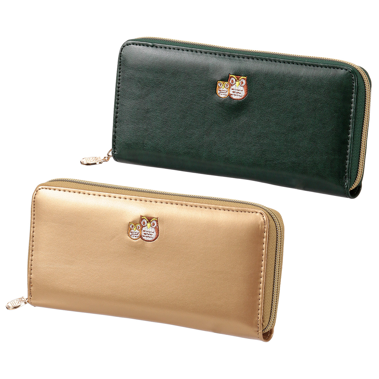 縁起財布ふくろう刺繍