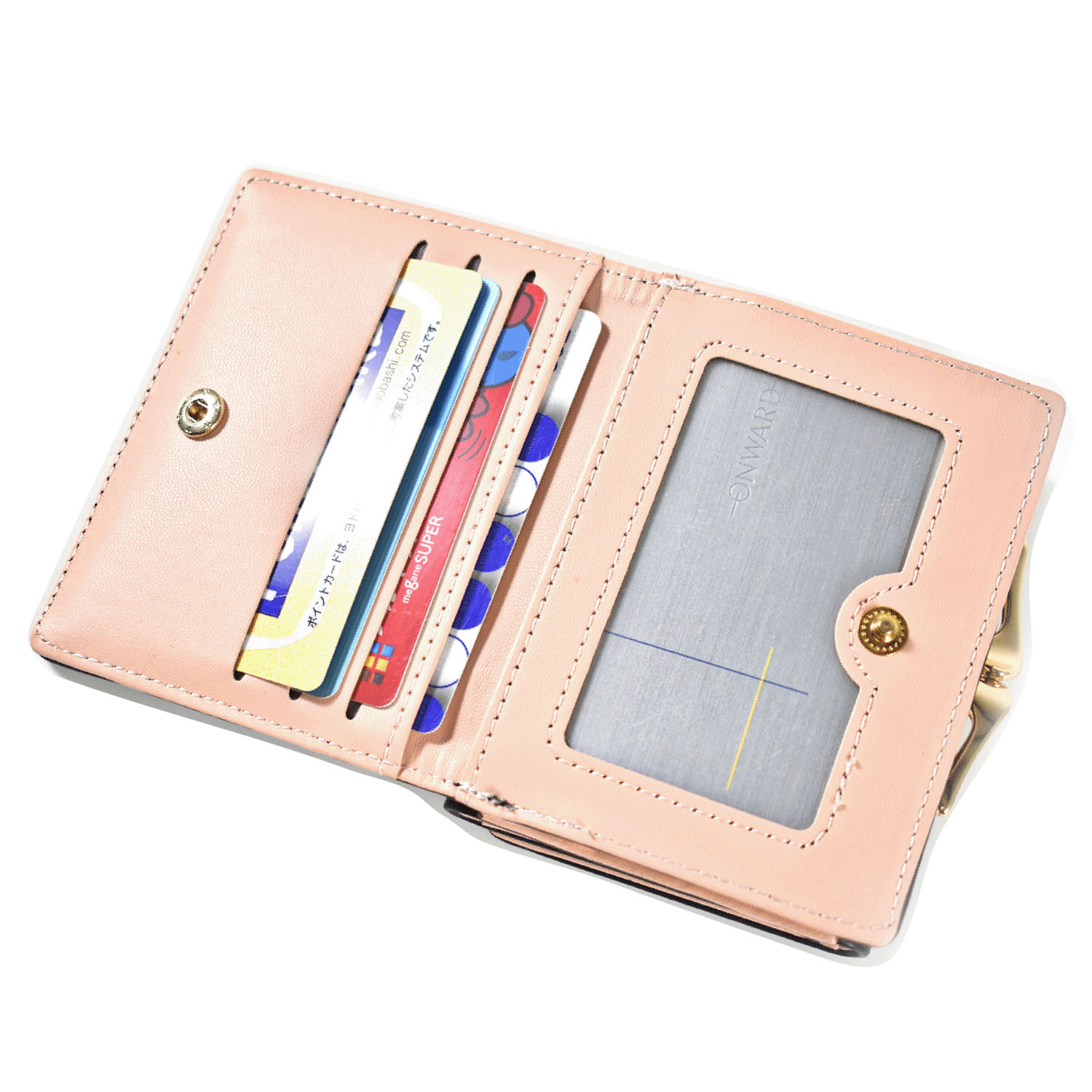 ネコ型押し 折りたたみ財布 - 画像4