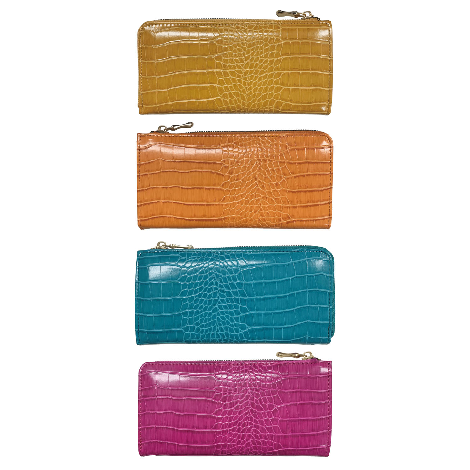 クロコ型押L字長財布 - 画像1