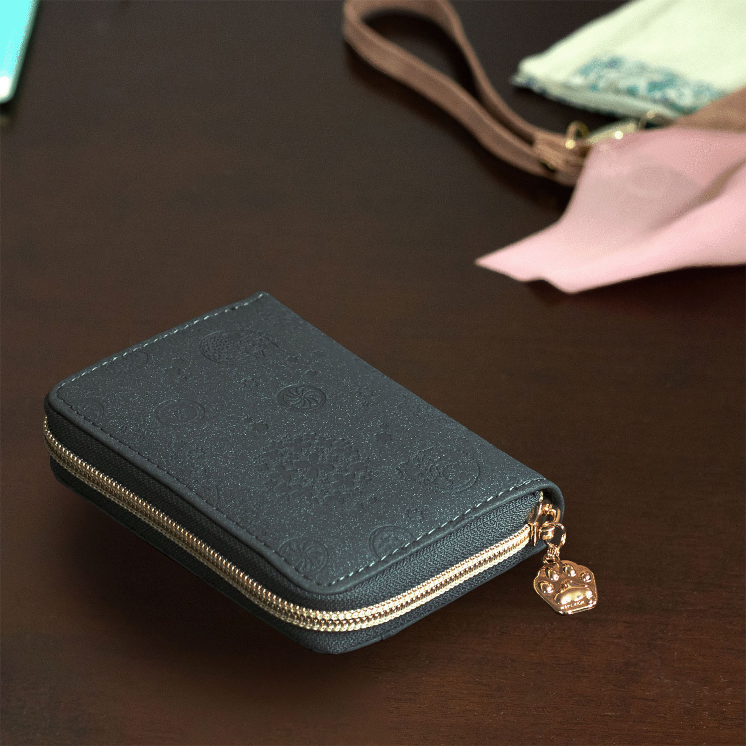 猫柄ラウンドファスナーミニ財布