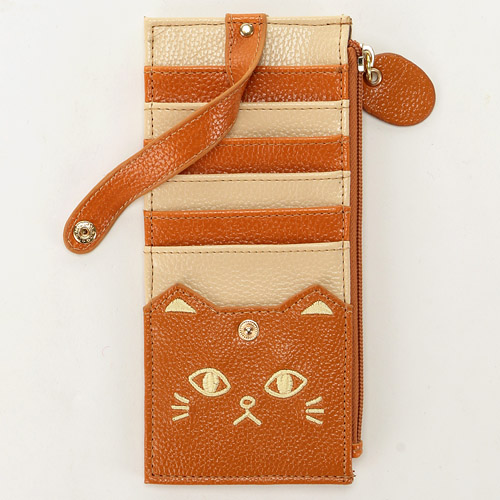 ねこ刺繍 ベルト付き両面カードケース - 画像5