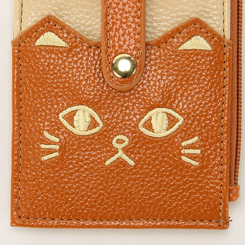 ねこ刺繍 ベルト付き両面カードケース - 画像8