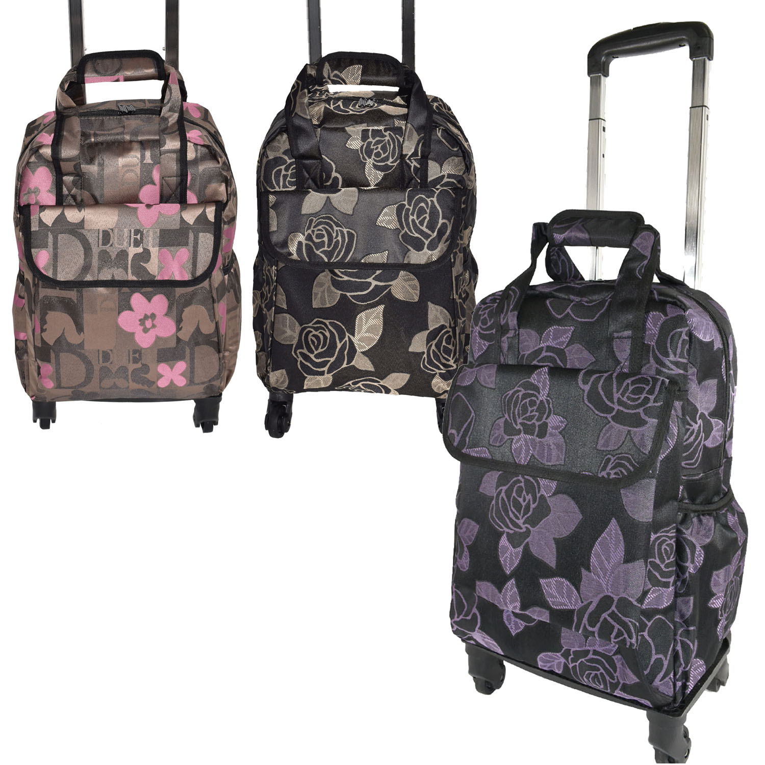 4輪ジャガードショッピングカート - 画像1