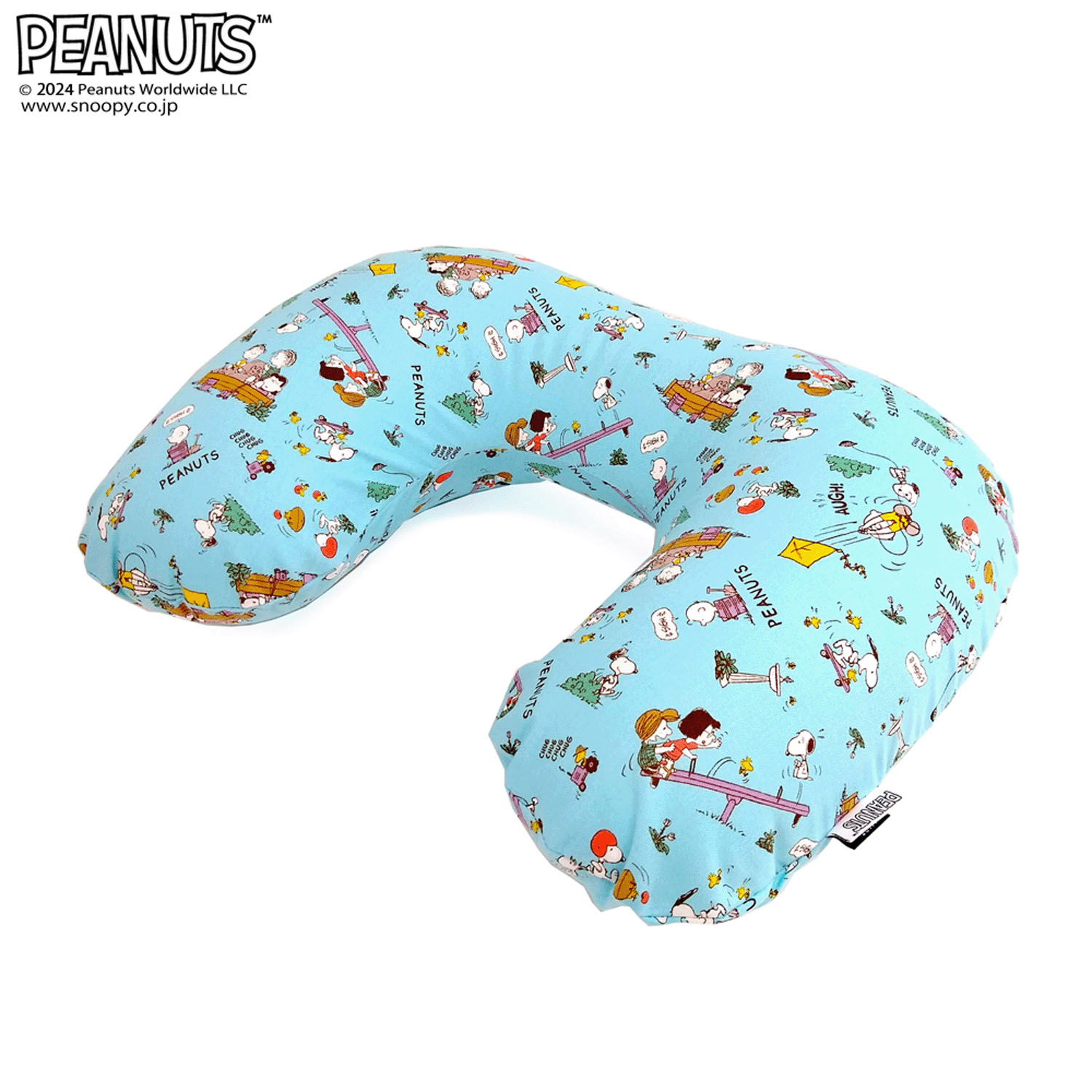 PEANUTSパーク柄 ネックピロー