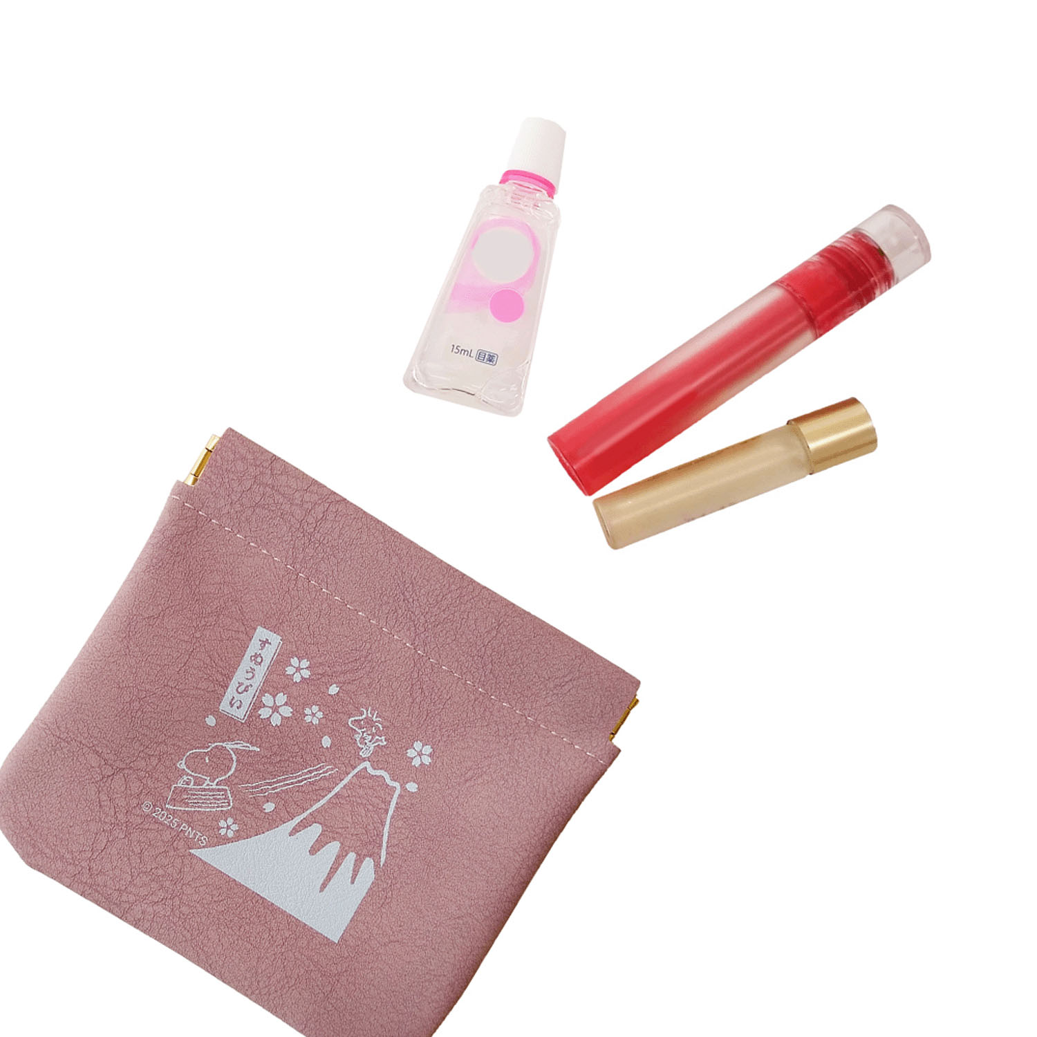 スヌーピー×富士山  バネ口ミニポーチ