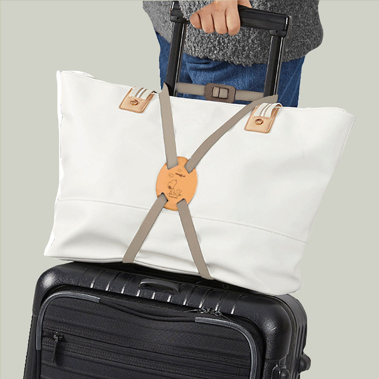 【日本製】 スヌーピー バッグ固定バンド