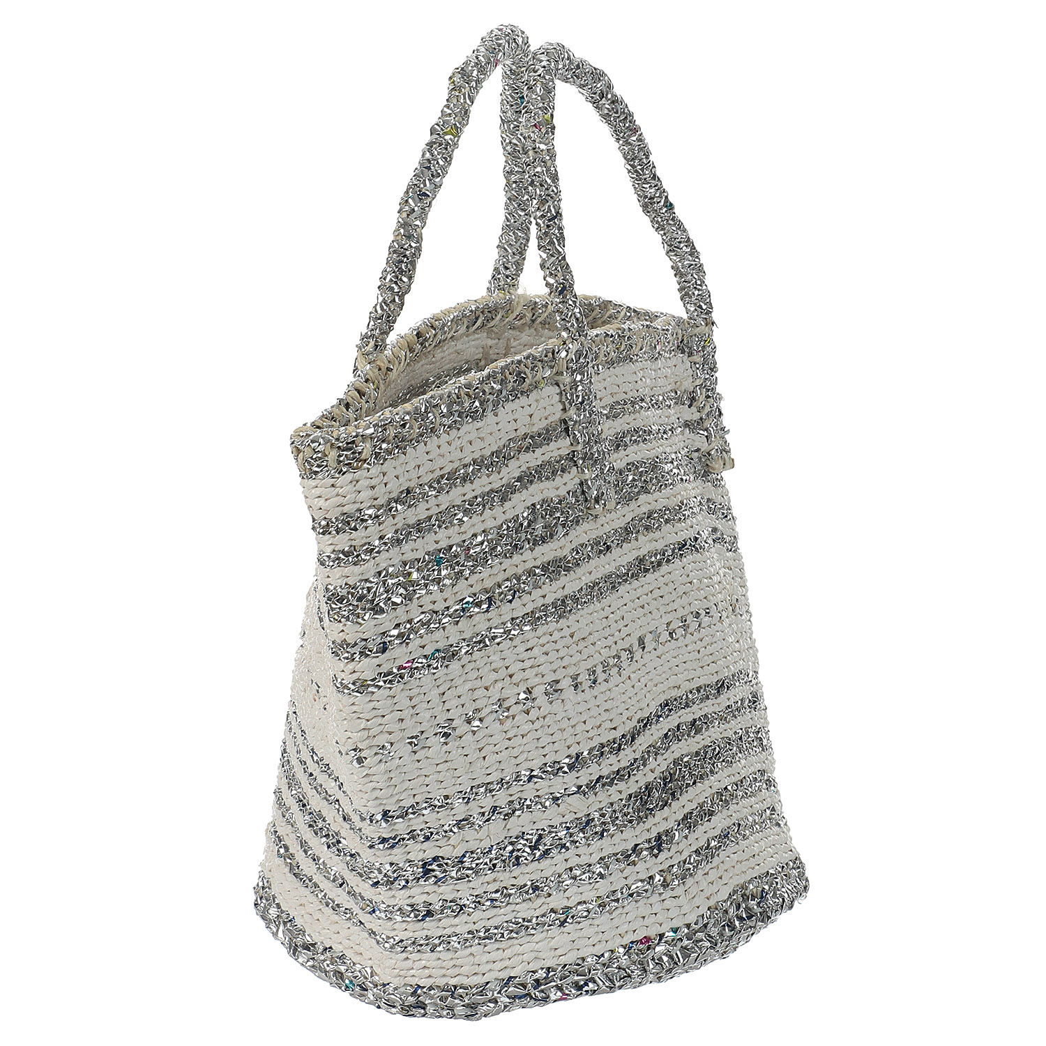 ケニアストライプサイザルカゴバッグ - 画像5