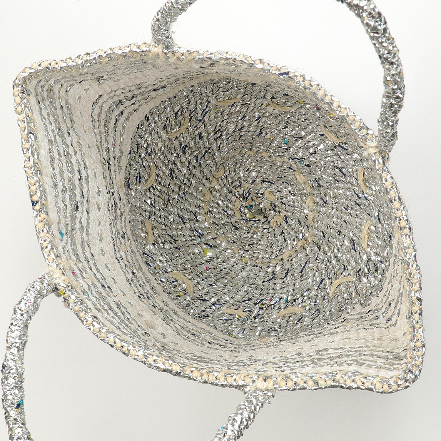 ケニアストライプサイザルカゴバッグ - 画像6