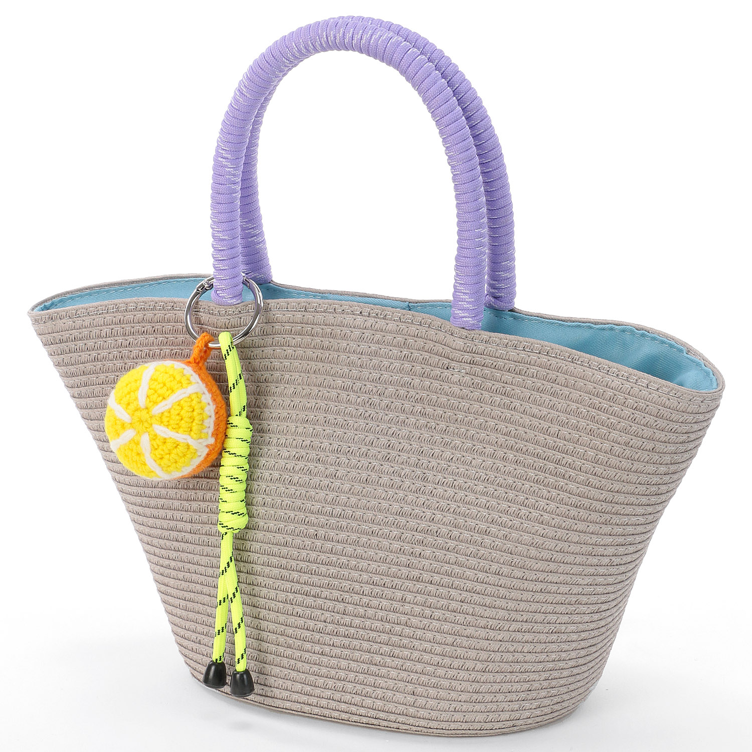 COOCO フルーツチャーム付カゴバッグ