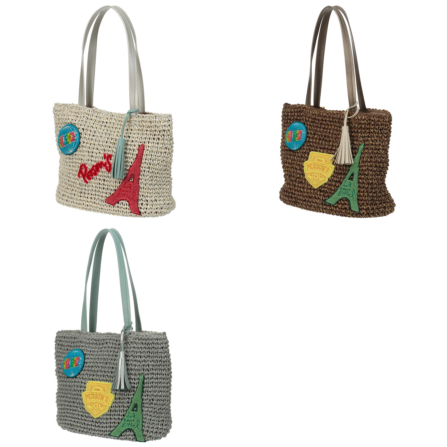 PERSONS ペーパー刺繍トートバッグ - 画像2