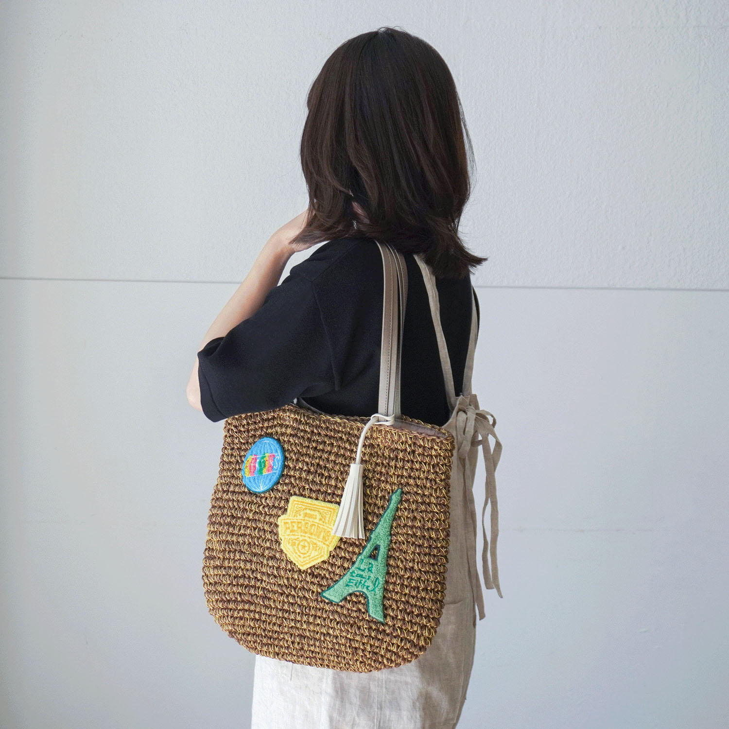 PERSONS ペーパー刺繍トートバッグ