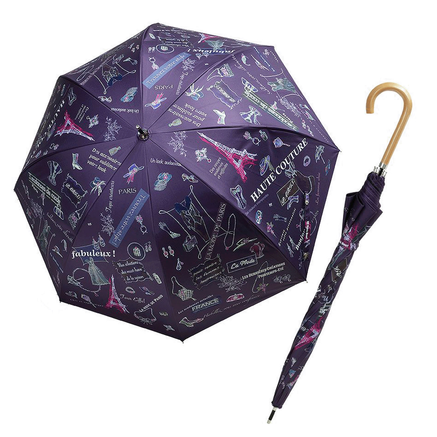 ThinkBee！  カサノヴァ 晴雨兼用長傘 （ビーハイヴ・パリスモード） - 画像2