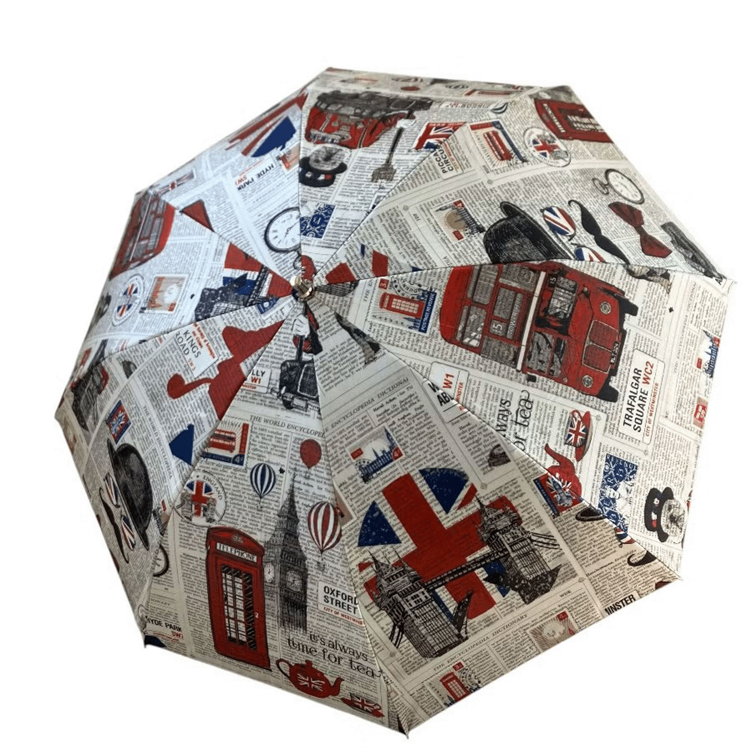 ThinkBee！カサノヴァ 晴雨兼用折りたたみ傘（アイラブロンドン） - 画像3