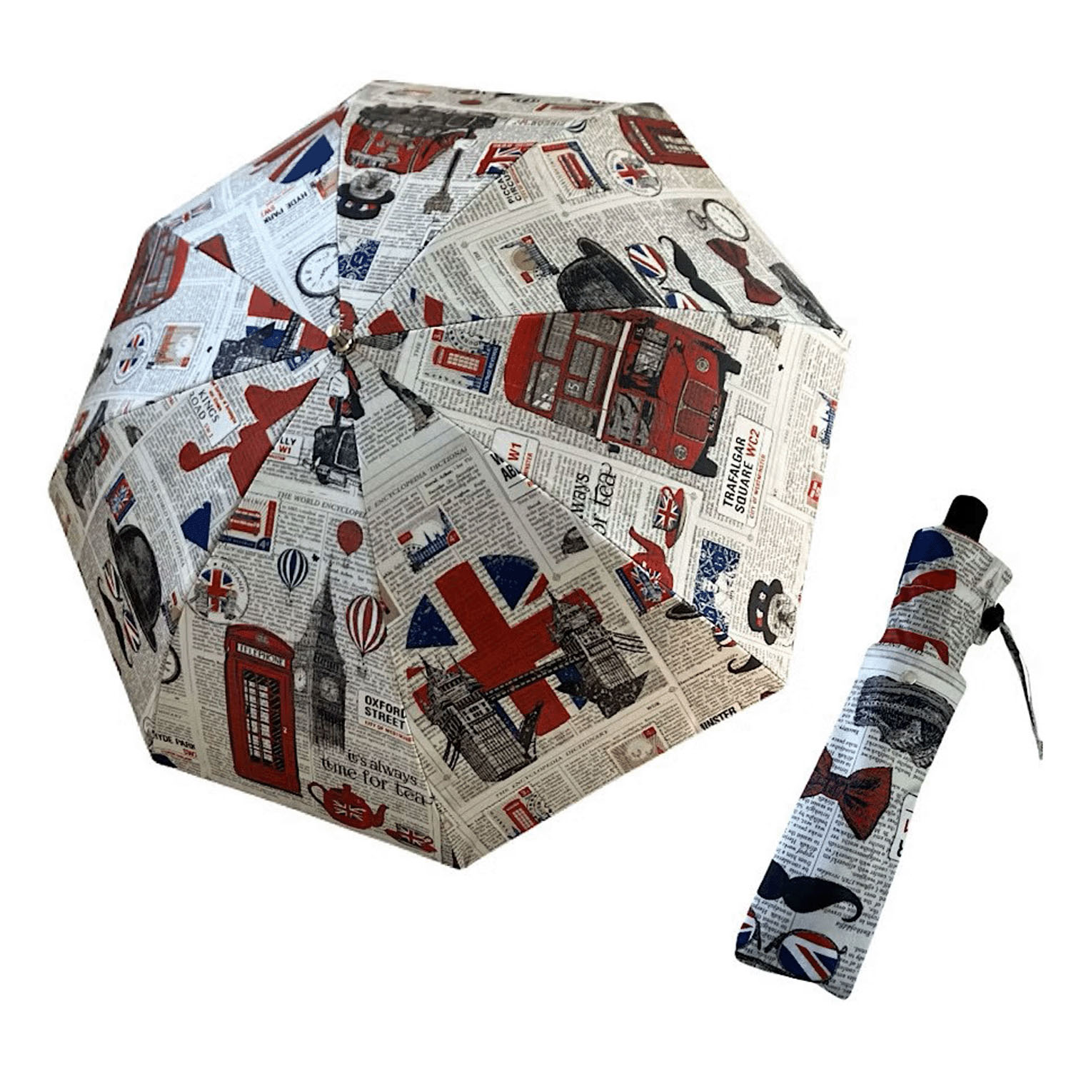 ThinkBee！カサノヴァ 晴雨兼用折りたたみ傘（アイラブロンドン）