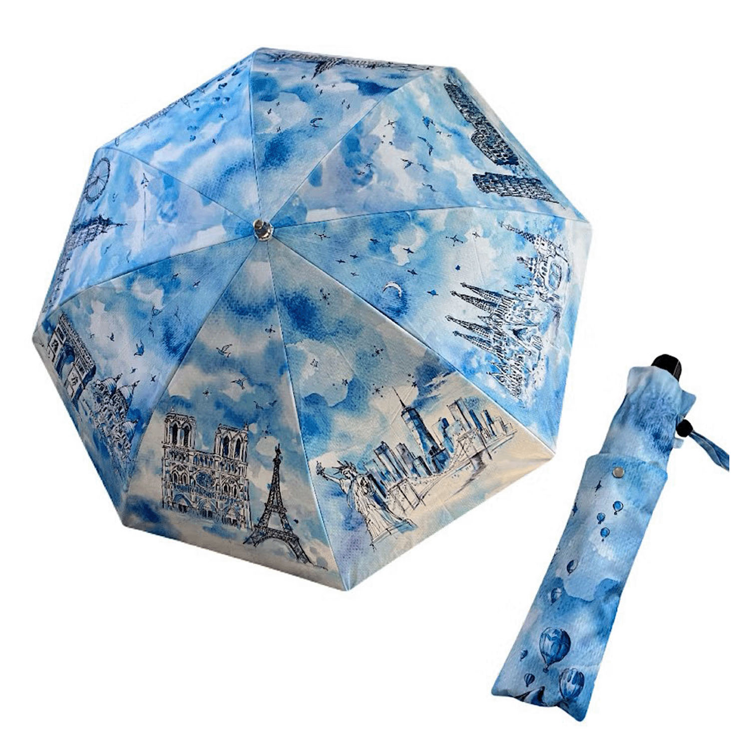 ThinkBee！カサノヴァ 晴雨兼用折りたたみ傘 （ワールド）