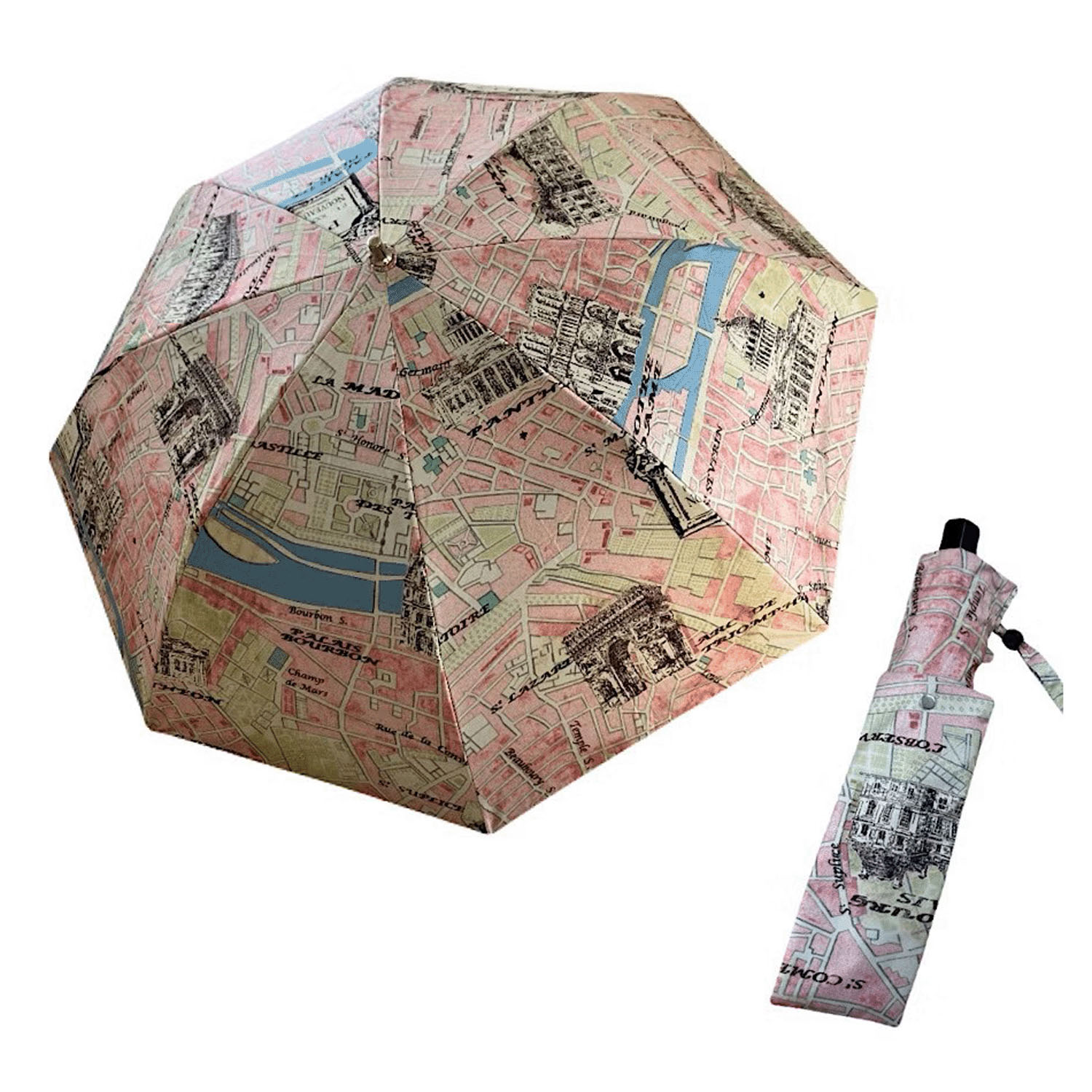 ThinkBee！カサノヴァ 晴雨兼用折りたたみ傘（パリスピンク）