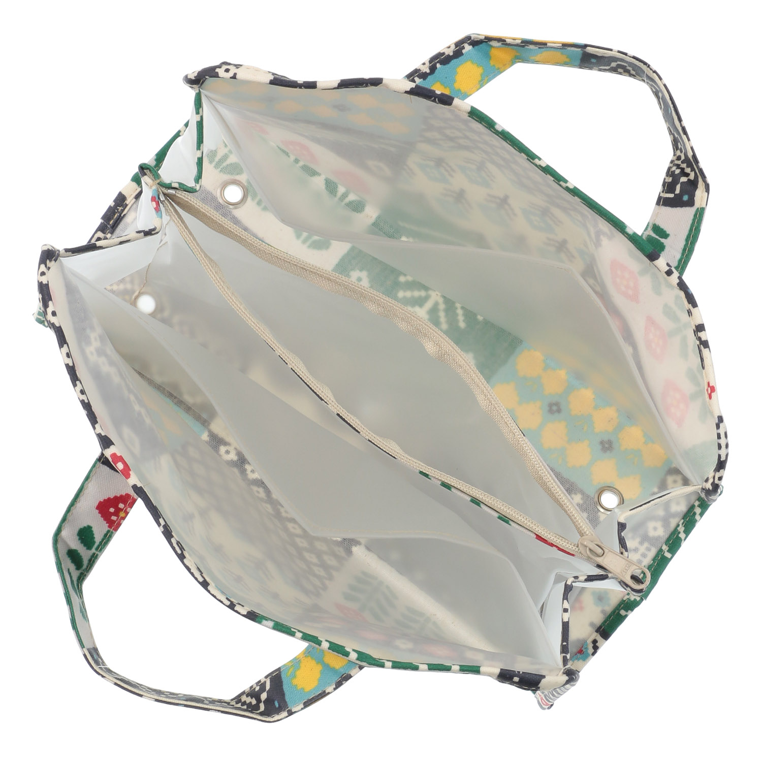 温泉バッグ 北欧パッチワーク - 画像4