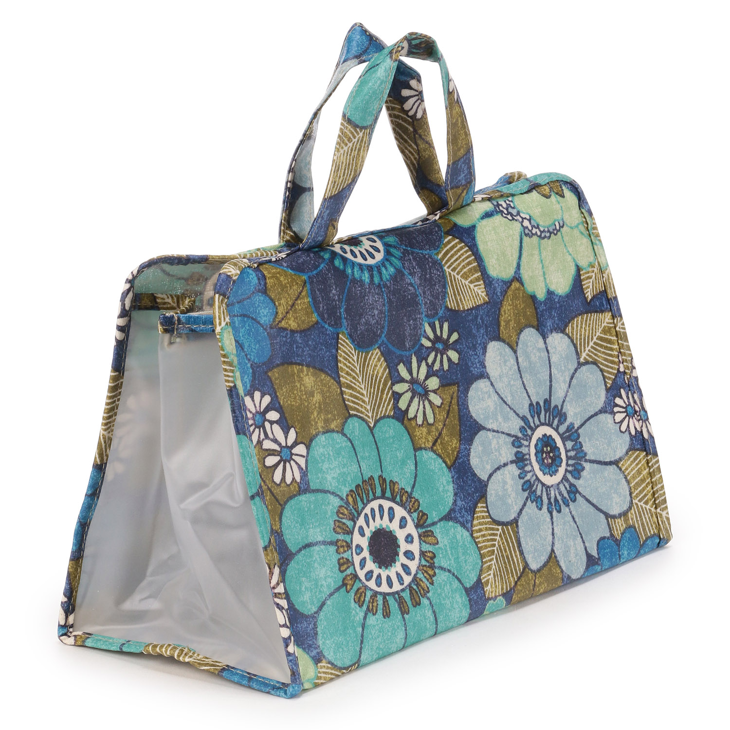 温泉バッグ レトロフラワー柄 - 画像2