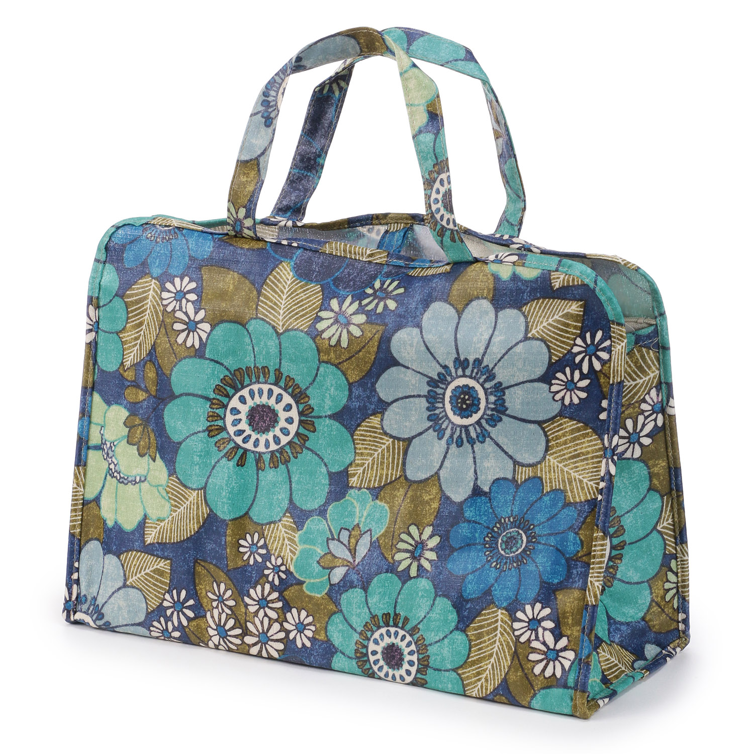 大型温泉バッグ レトロフラワー柄