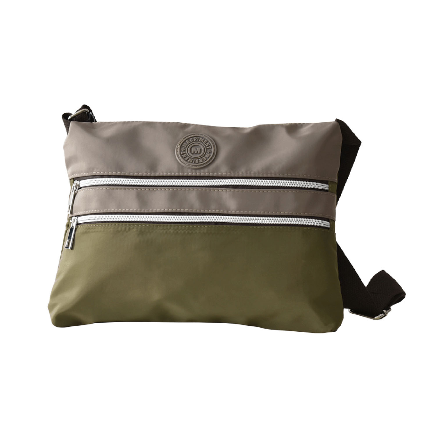 MERRIMENT バイカラー3ファスナーショルダーバッグ - 画像5