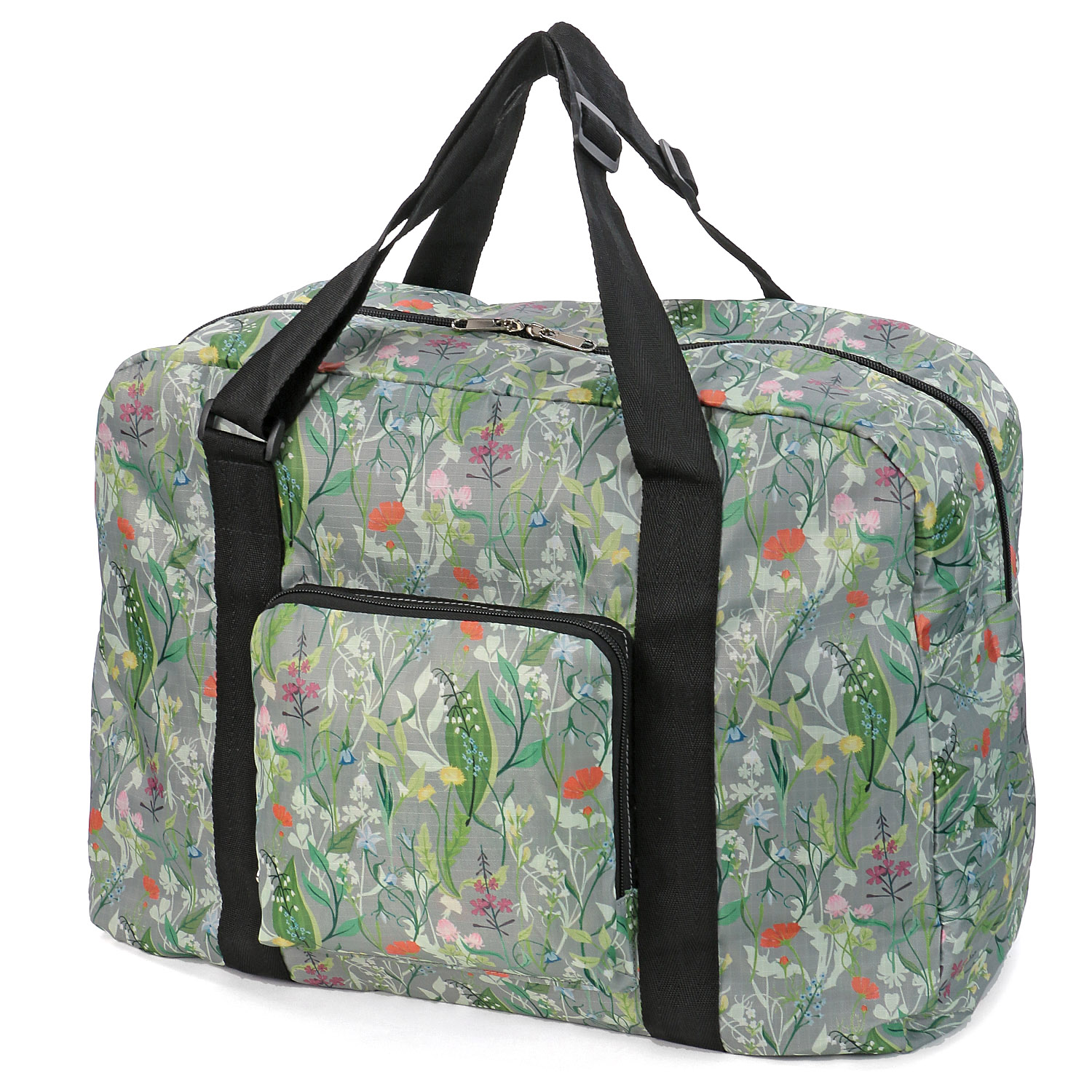 ボタニカル柄コンパクトボストンバッグ