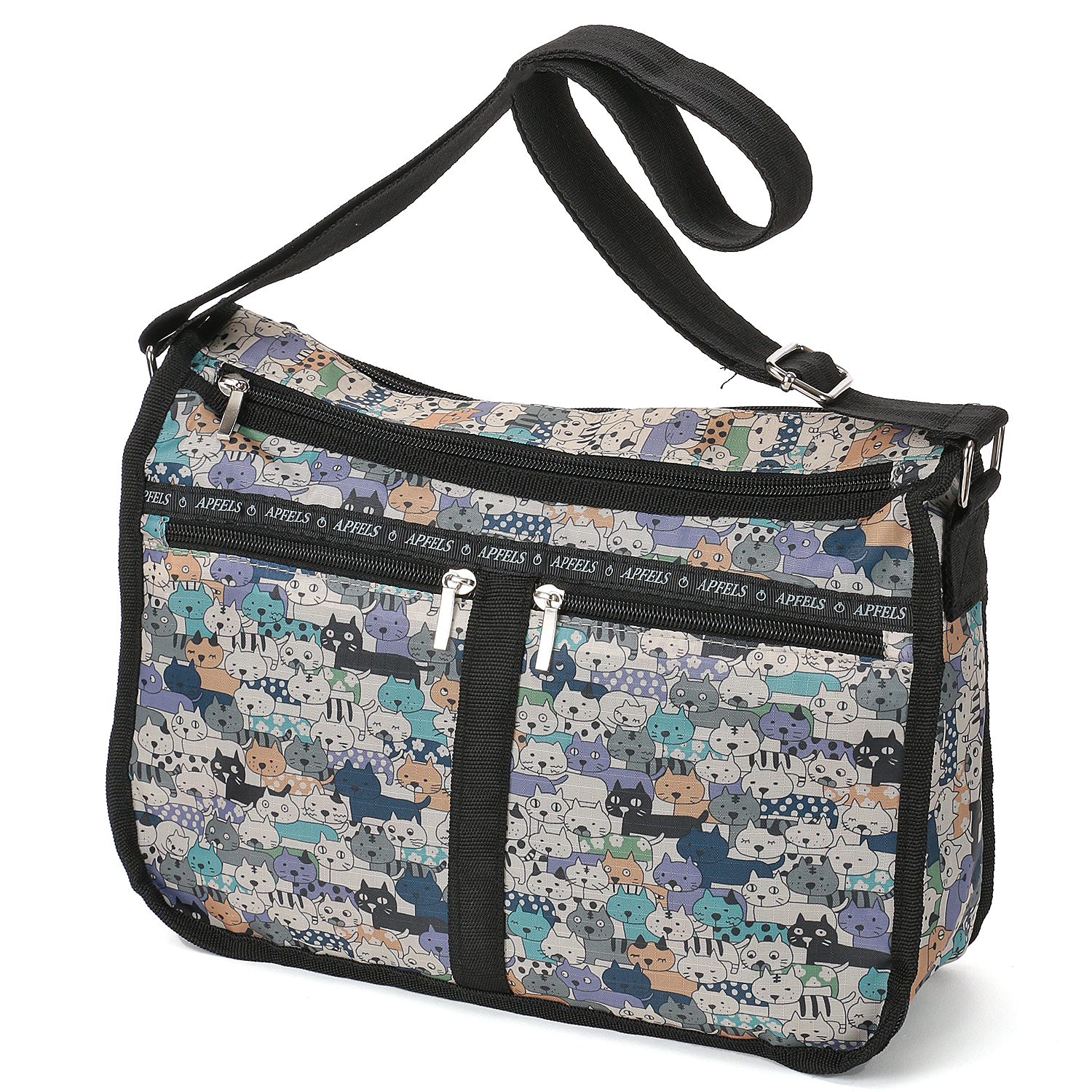 キャット柄船型ショルダーバッグ - 画像3