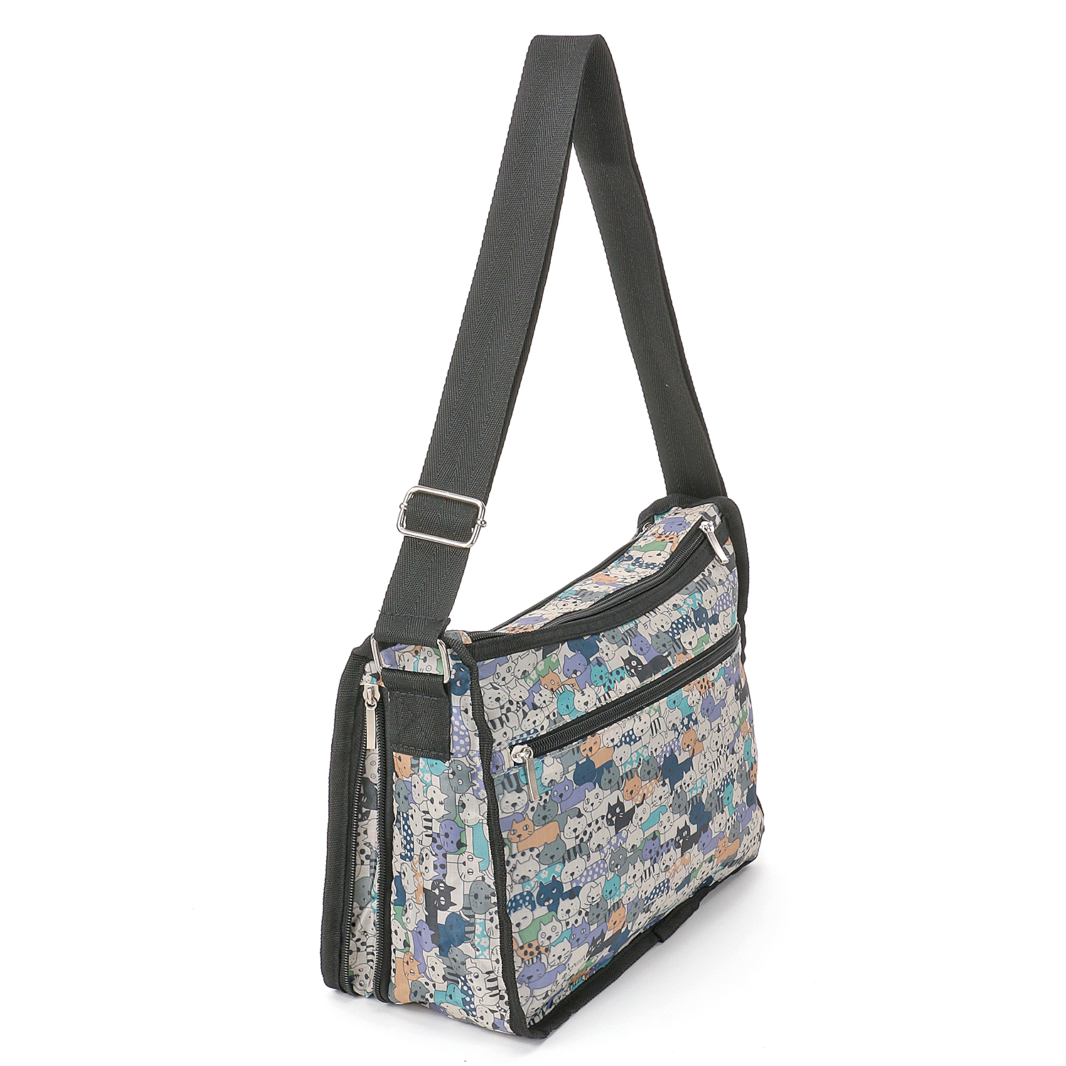 キャット柄船型ショルダーバッグ - 画像5