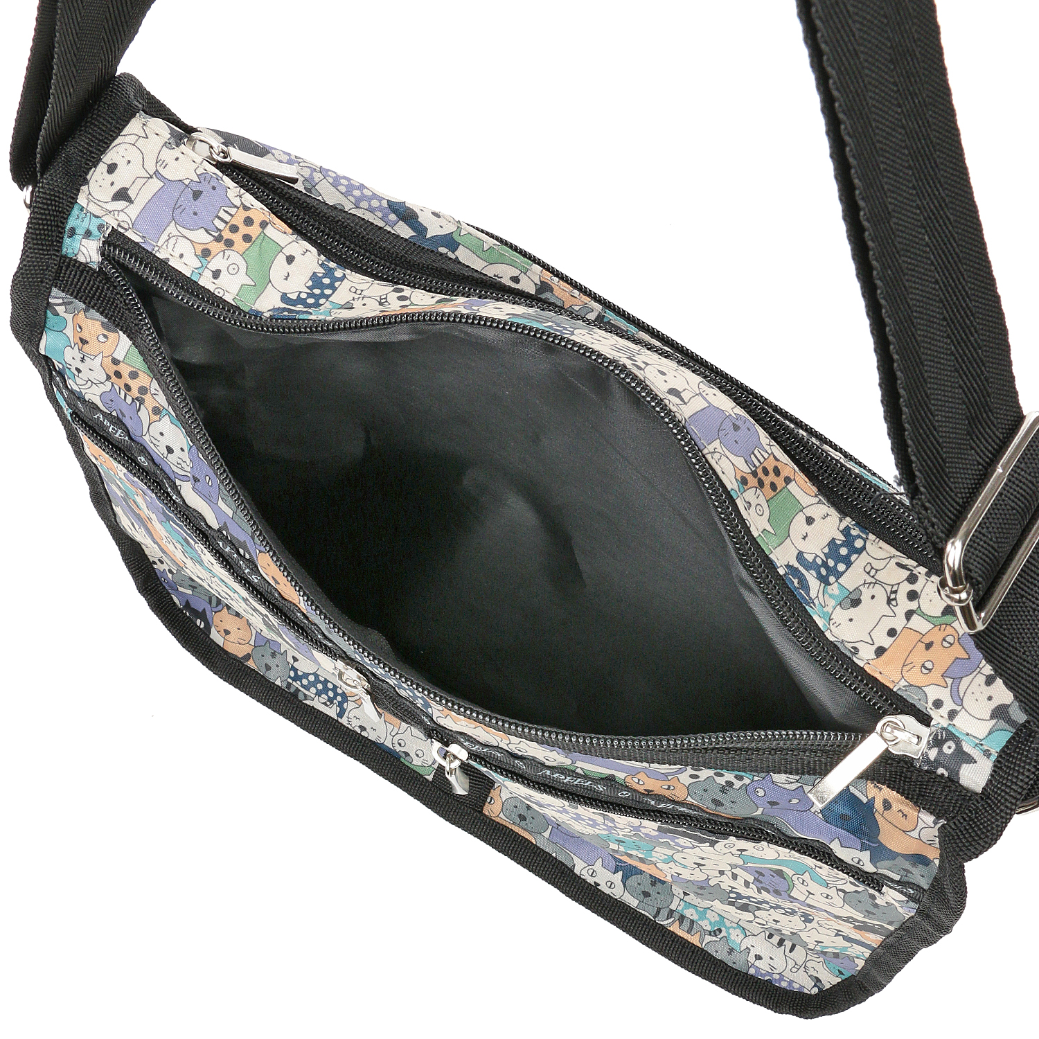 キャット柄船型ショルダーバッグ - 画像6