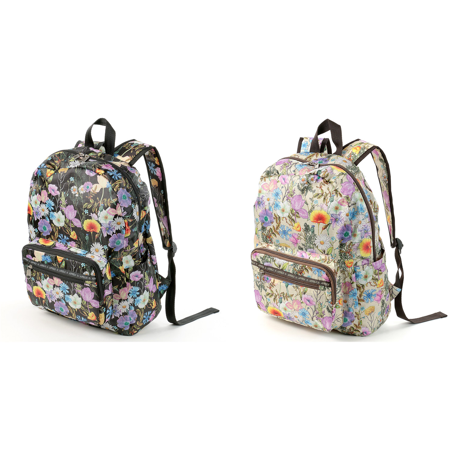 リップフロリア ボタニカル柄コンパクトリュックサック - 画像1