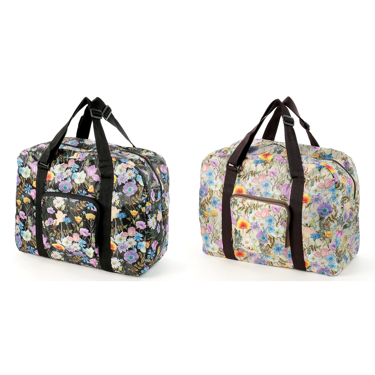 リップフロリア ボタニカル柄コンパクトボストンバッグ