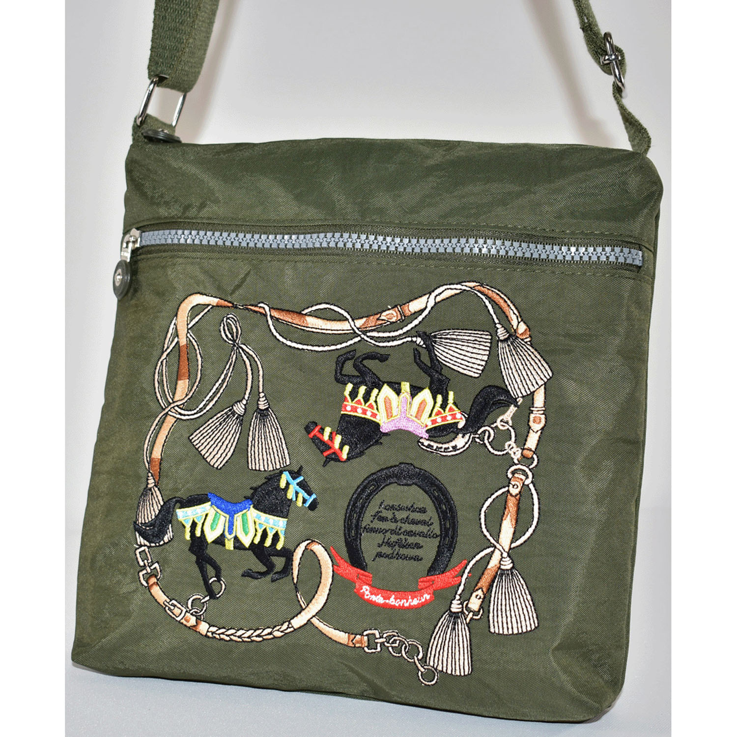 馬刺繍 スクエア型ショルダーバッグ - 画像10