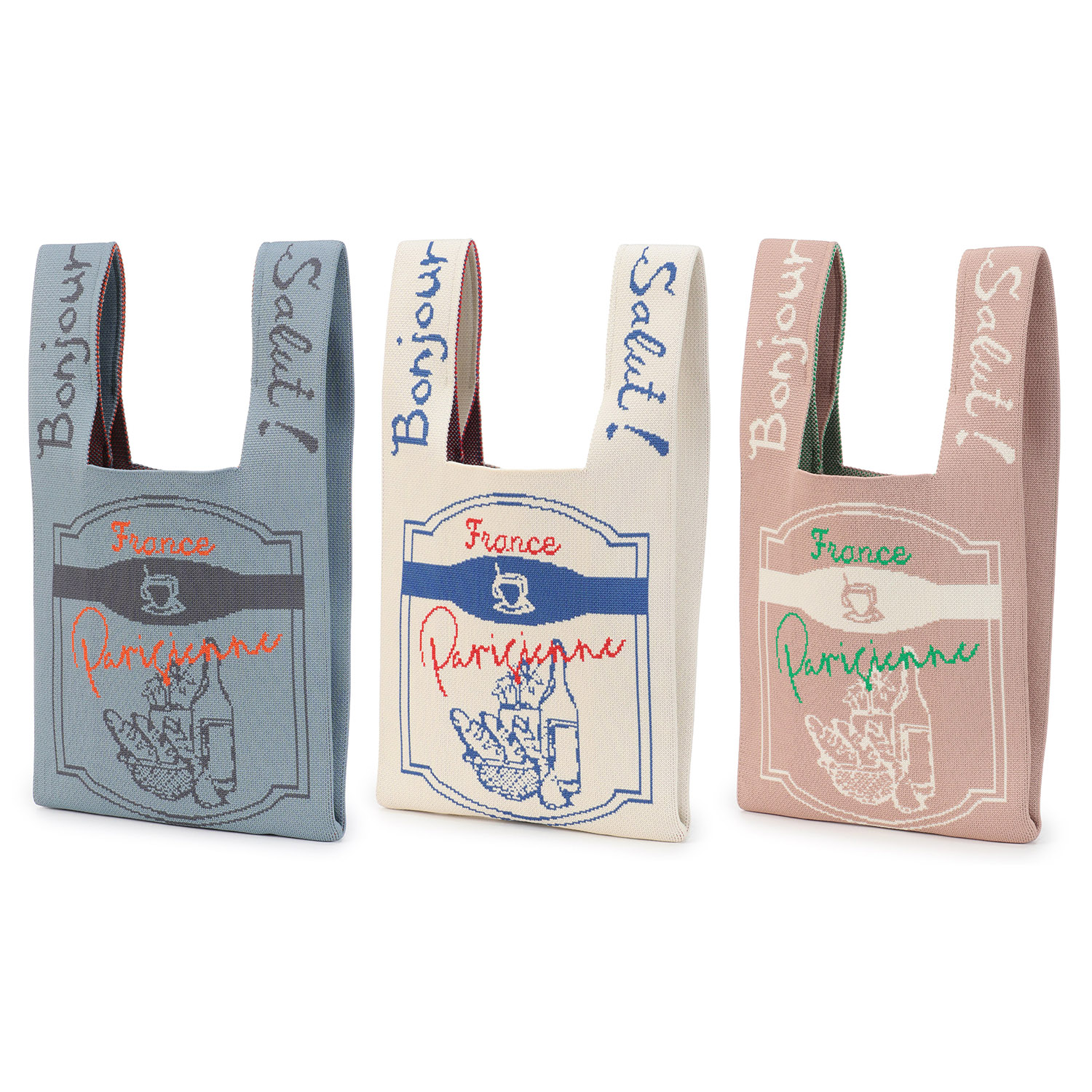 パンとワインニットバッグ