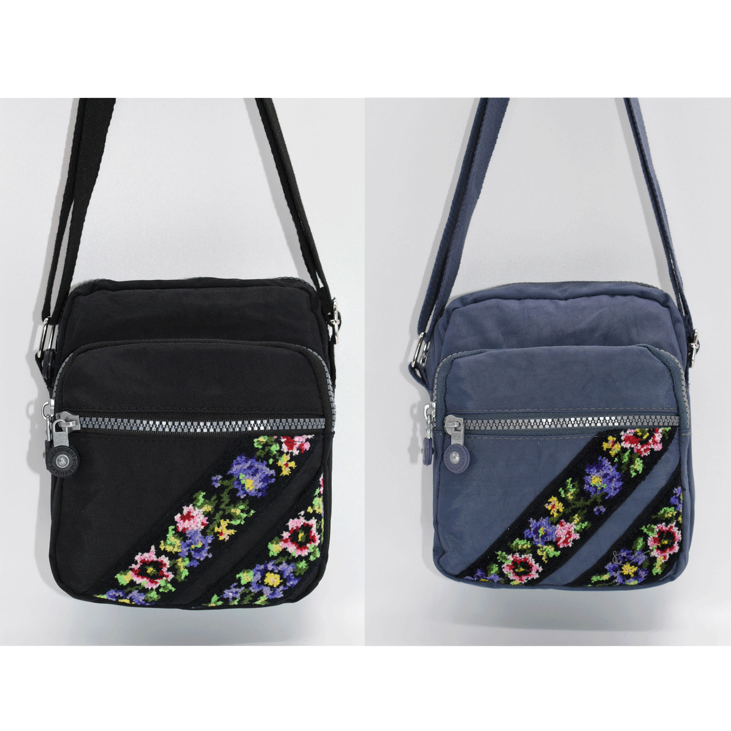 シェニール織縦型ショルダーバッグ - 画像1