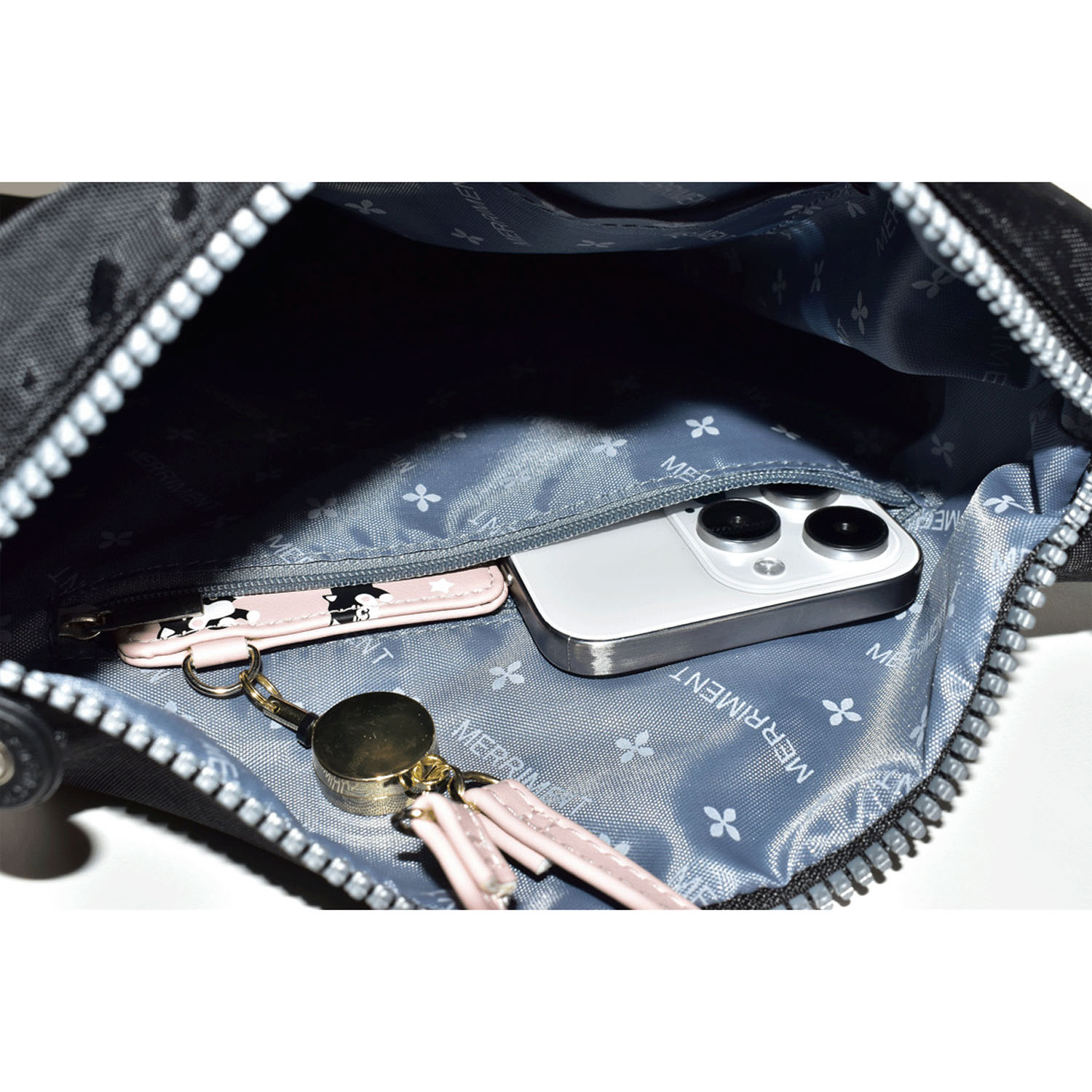 ネコ刺繍スクエア型ショルダーバッグ - 画像6