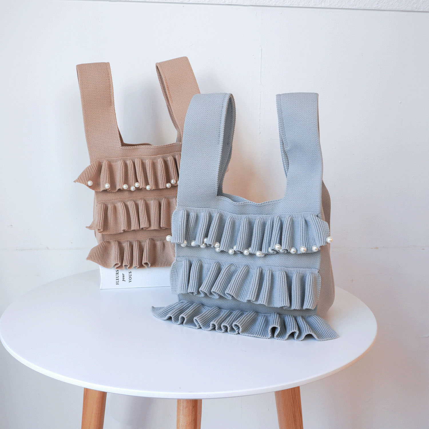 【エトワールオリジナル】パール付フリルバッグ - 画像3