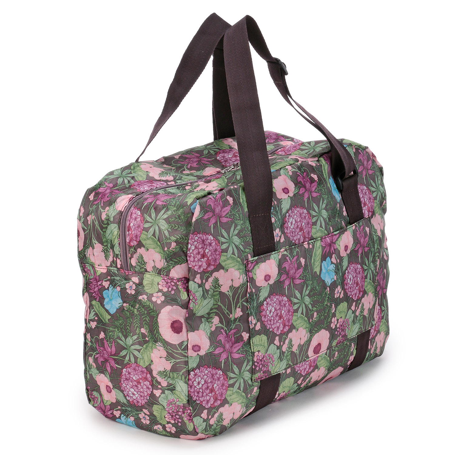 花柄コンパクトボストンバッグ - 画像3