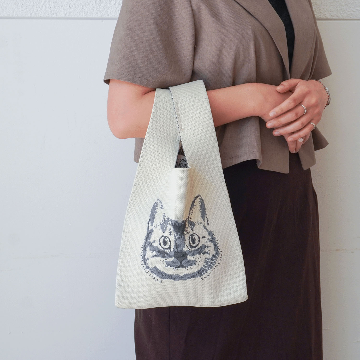 【エトワール別注柄】リアル猫ニットバッグ - 画像2