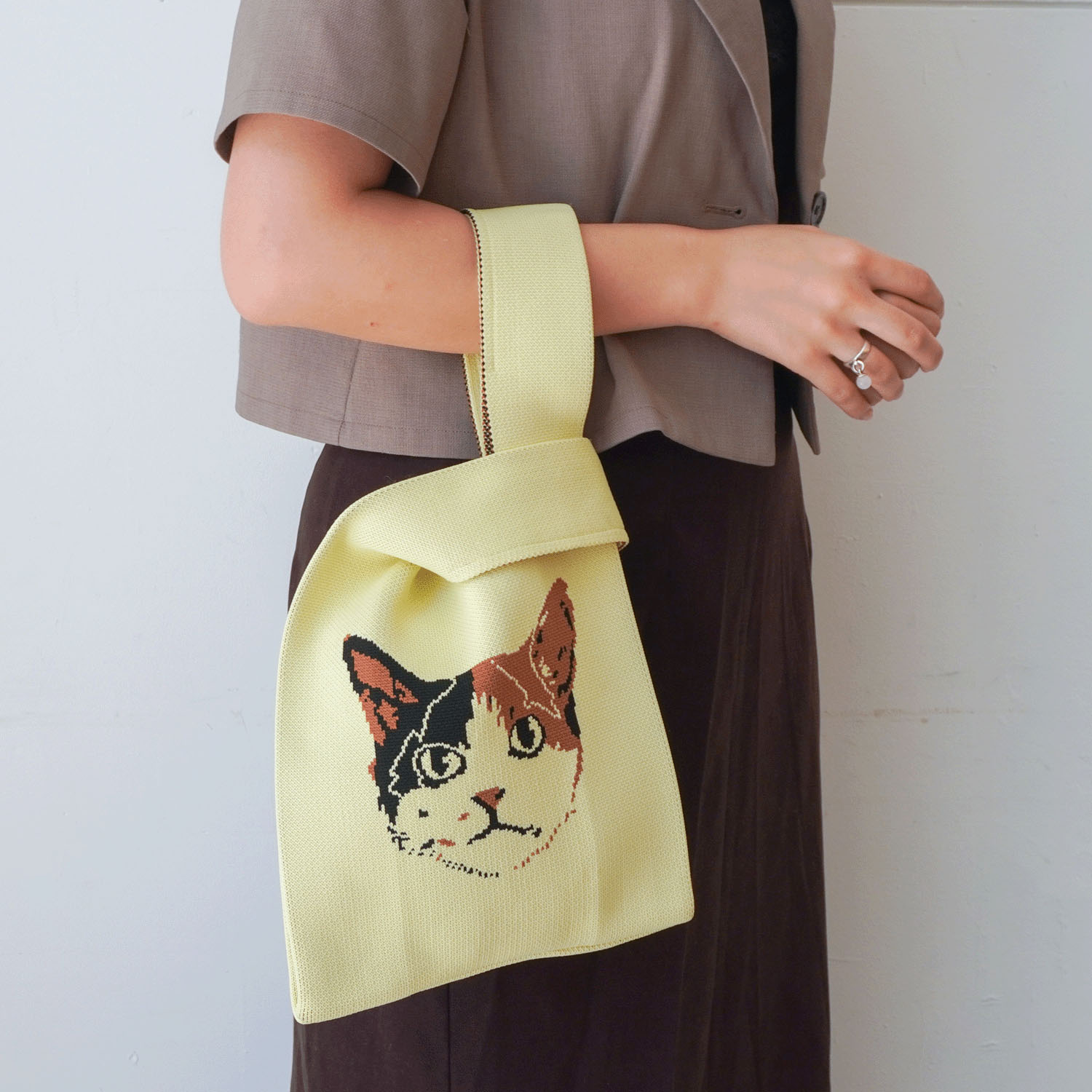 【エトワール別注柄】リアル猫ニットバッグ - 画像3