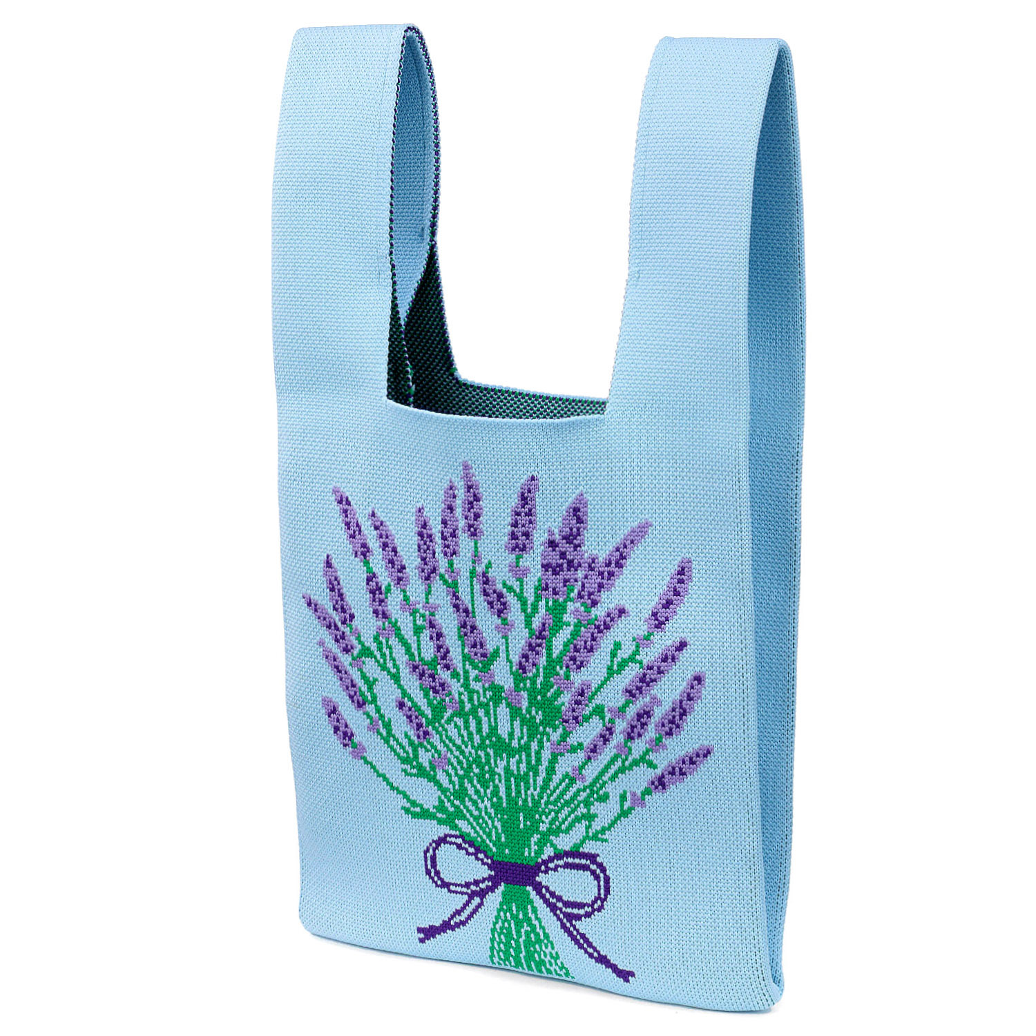 【エトワール別注柄】ラベンダー柄ニットバッグ - 画像8