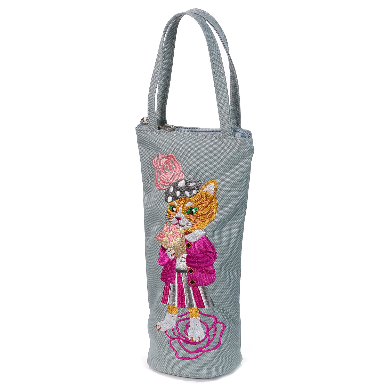 【エトワールオリジナル】ネコ刺繍吸水マルチケース