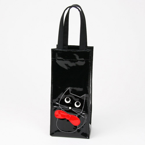 リボン黒猫 ボトルバッグ - 画像2