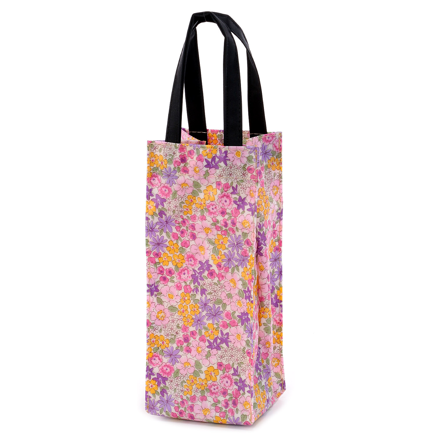 メニーフラワー柄 ボトルバッグ 2個セット