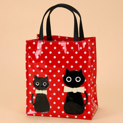 サイドバッグS  ドット猫パッチ柄 - 画像3