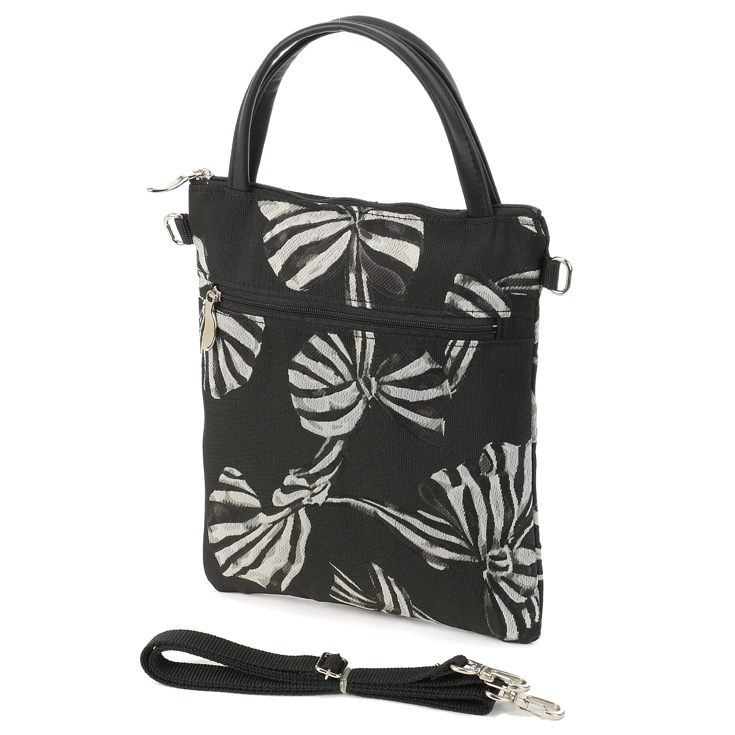 リボンフルール ジャガード織手提げ＆ショルダーバッグ