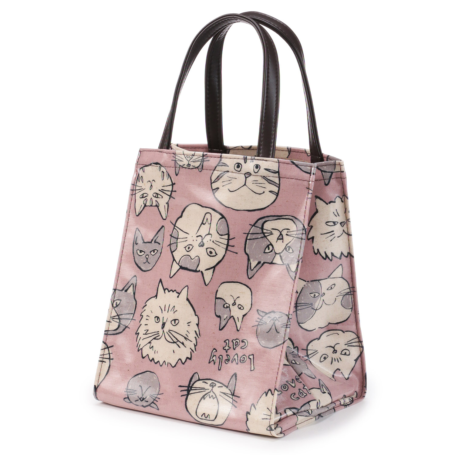 猫フェイスコーティングミニ手提バッグ - 画像4