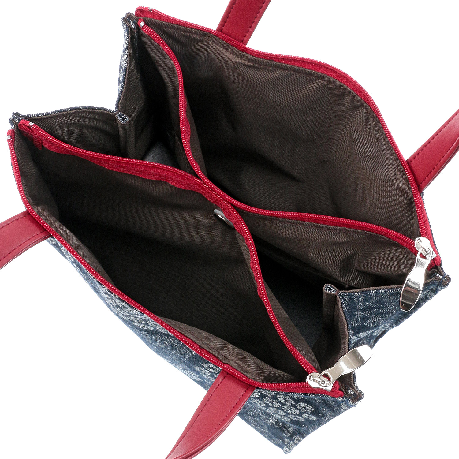 レースフラワーWファスナー角型バッグ - 画像3