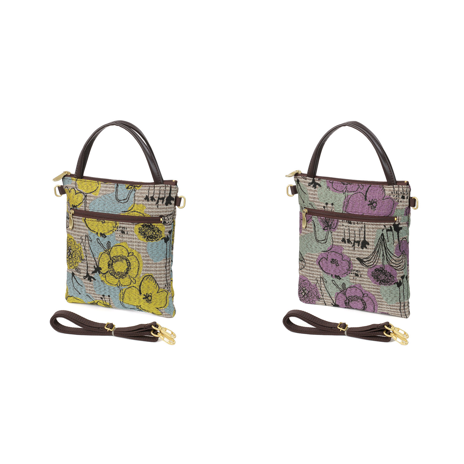 ロコガーデン尾州織 手提げ＆ショルダーバッグ