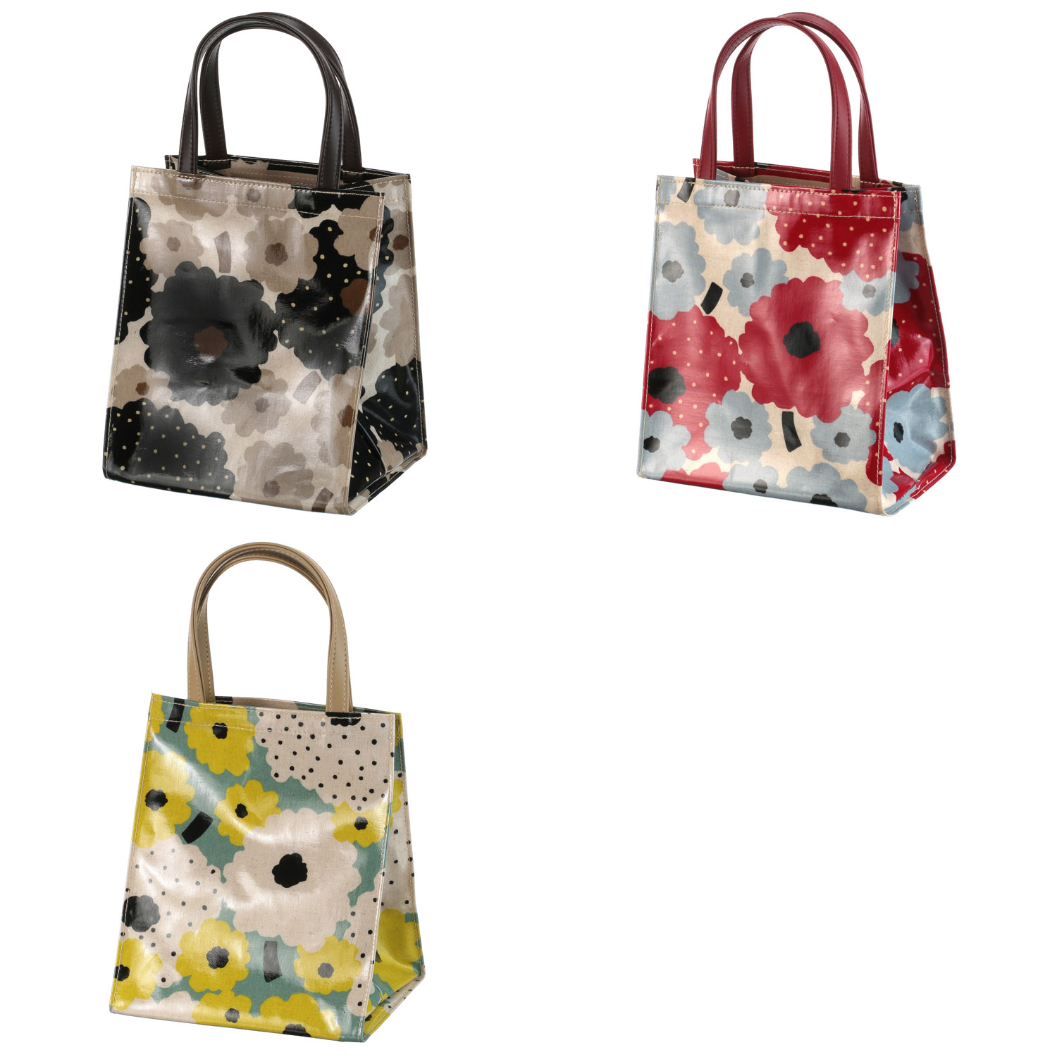 マリーゴールド柄コーティングミニ手提げ