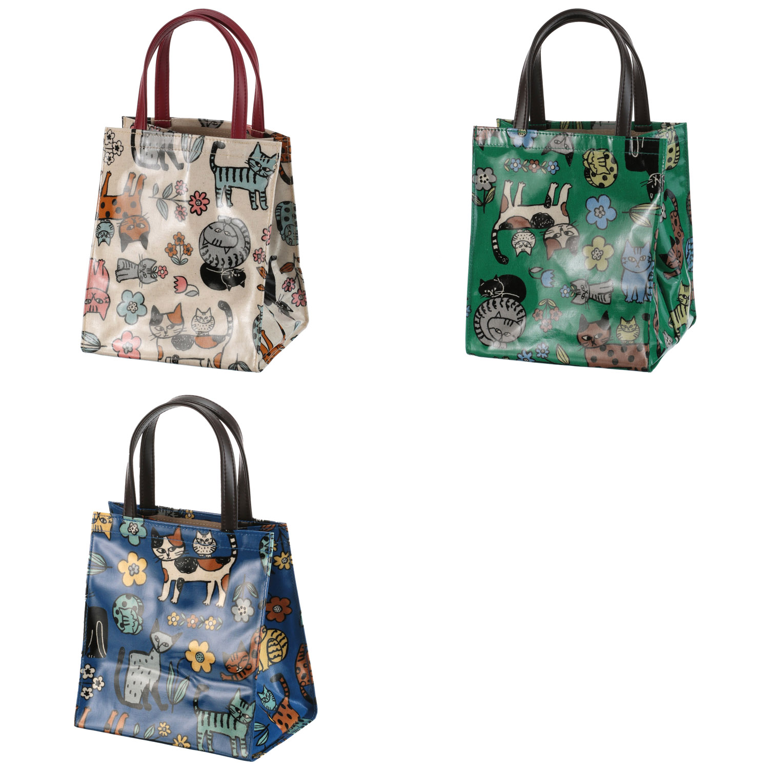 北欧ねこコーティングミニ手提げ